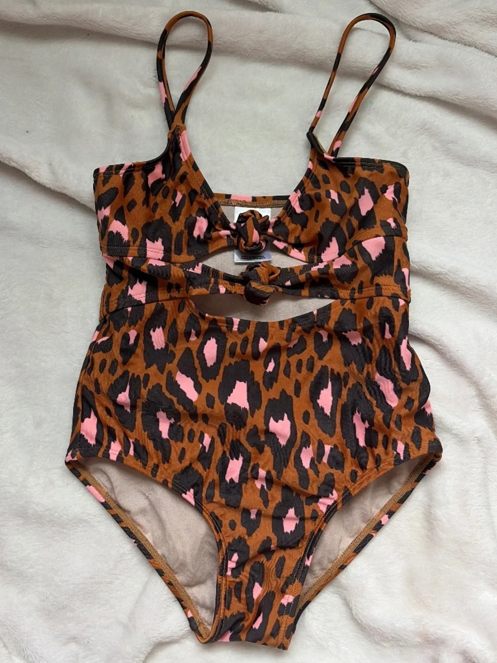 Animal print one piece swimsuit